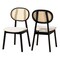 Baxton Studio Darrion Mid-Century Modern Cream Fabric and Black Finished Wood 2-Piece Dining Chair Set 234-2PC-13299-ZORO - alternate 1